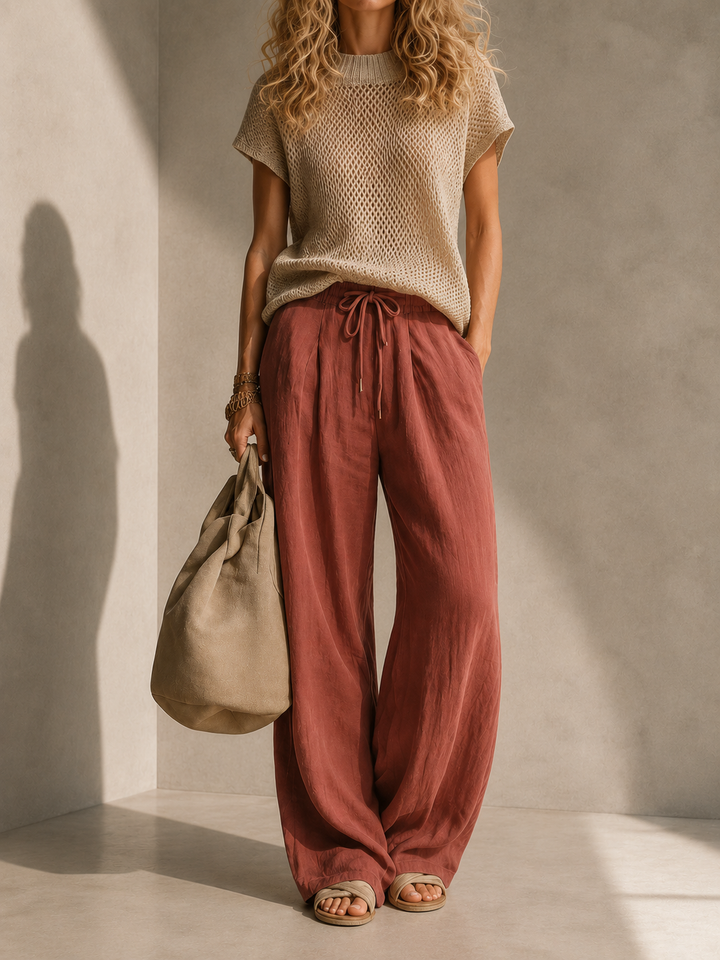 Eleanor Knitted Top and Flowing Trouser Set