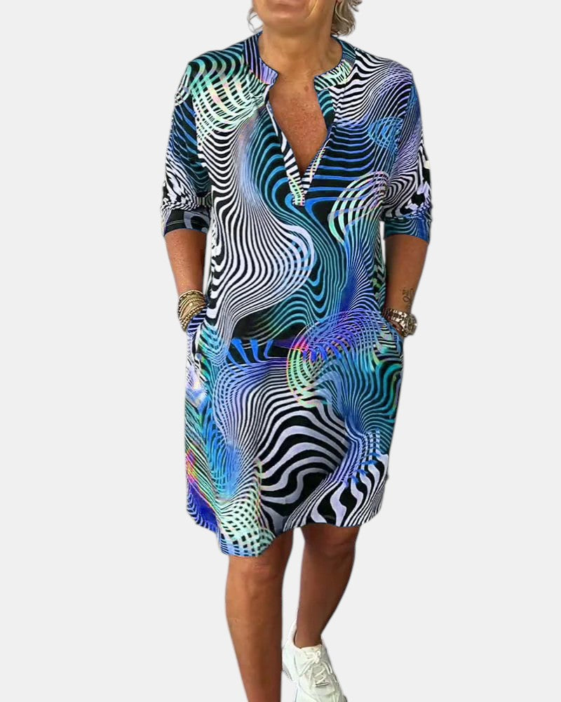 Jessica™ | Colorful V-neck Dress