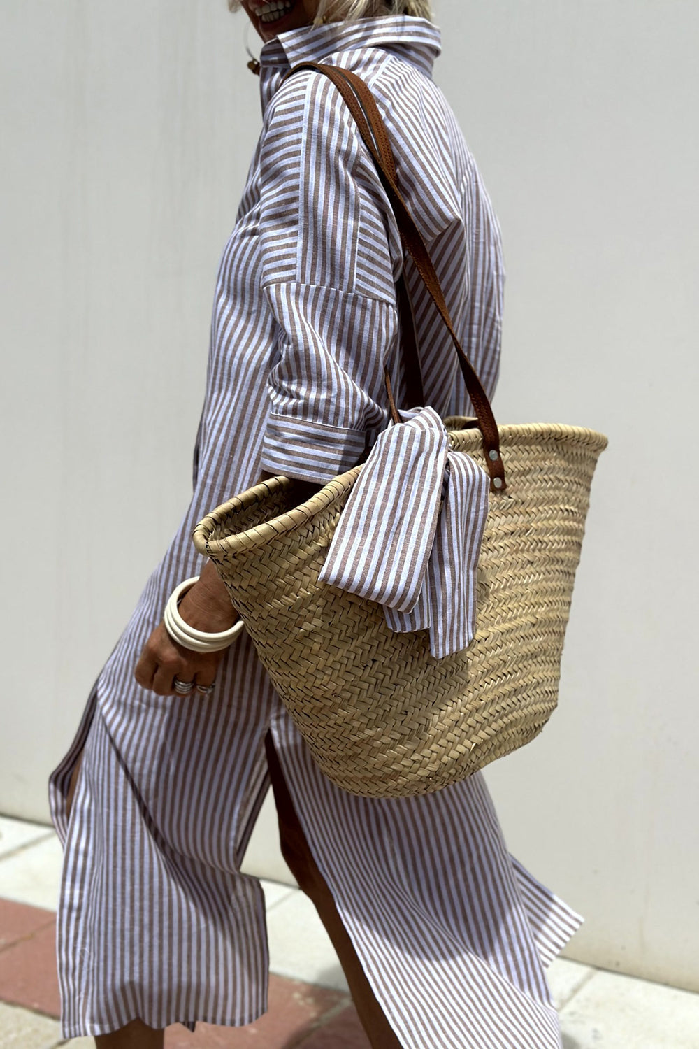 Sophia | Timeless Striped Shirt Dress with Elegant Comfort