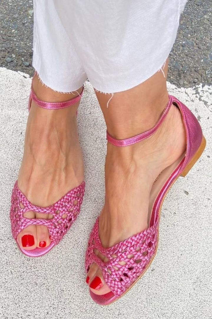 Isadora™ | Gold Woven Sandals