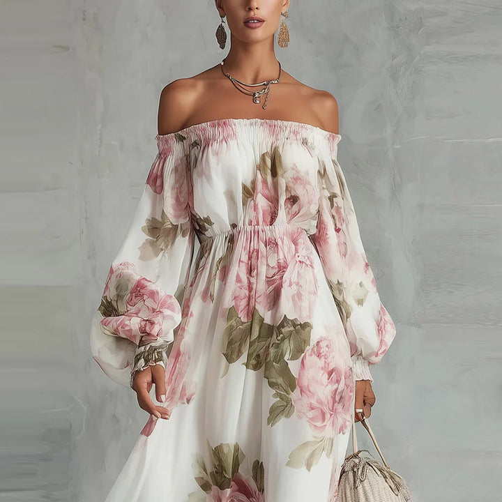 Poppy Off-the-Shoulder Floral Maxi Dress