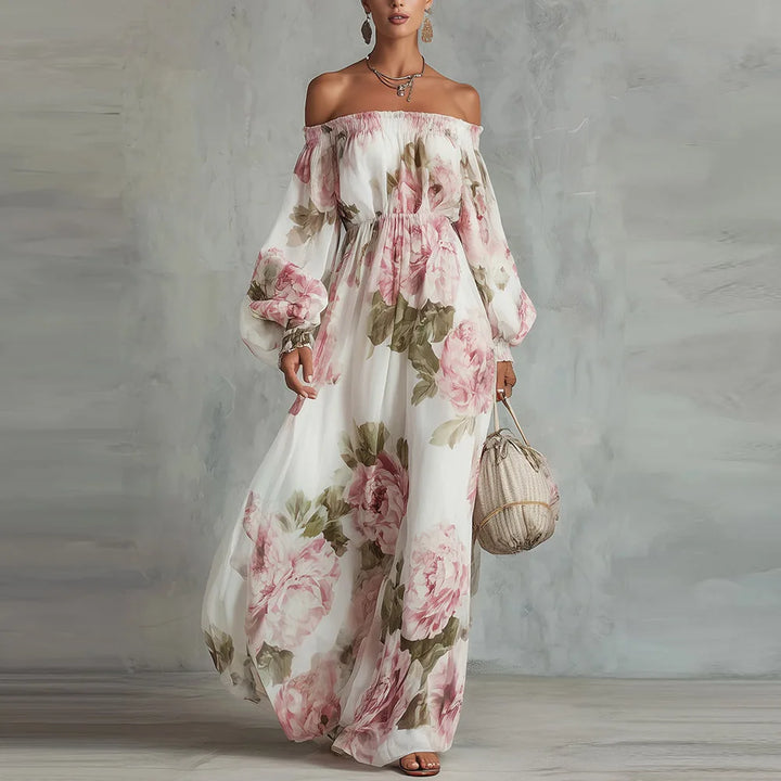 Poppy Off-the-Shoulder Floral Maxi Dress