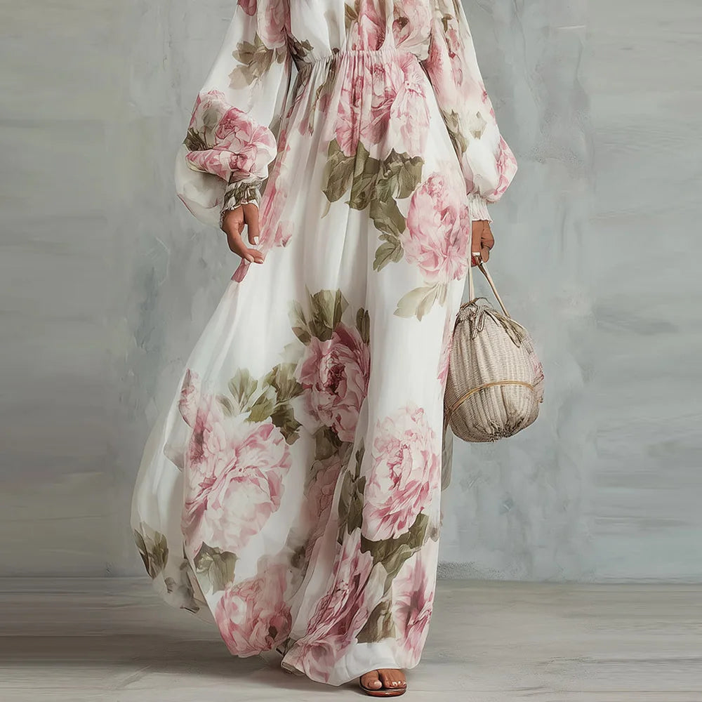 Poppy Off-the-Shoulder Floral Maxi Dress