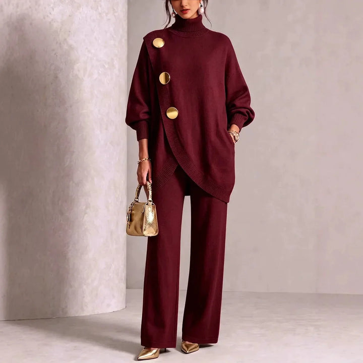 Madeline | Elegant Button-Detail Knit Set