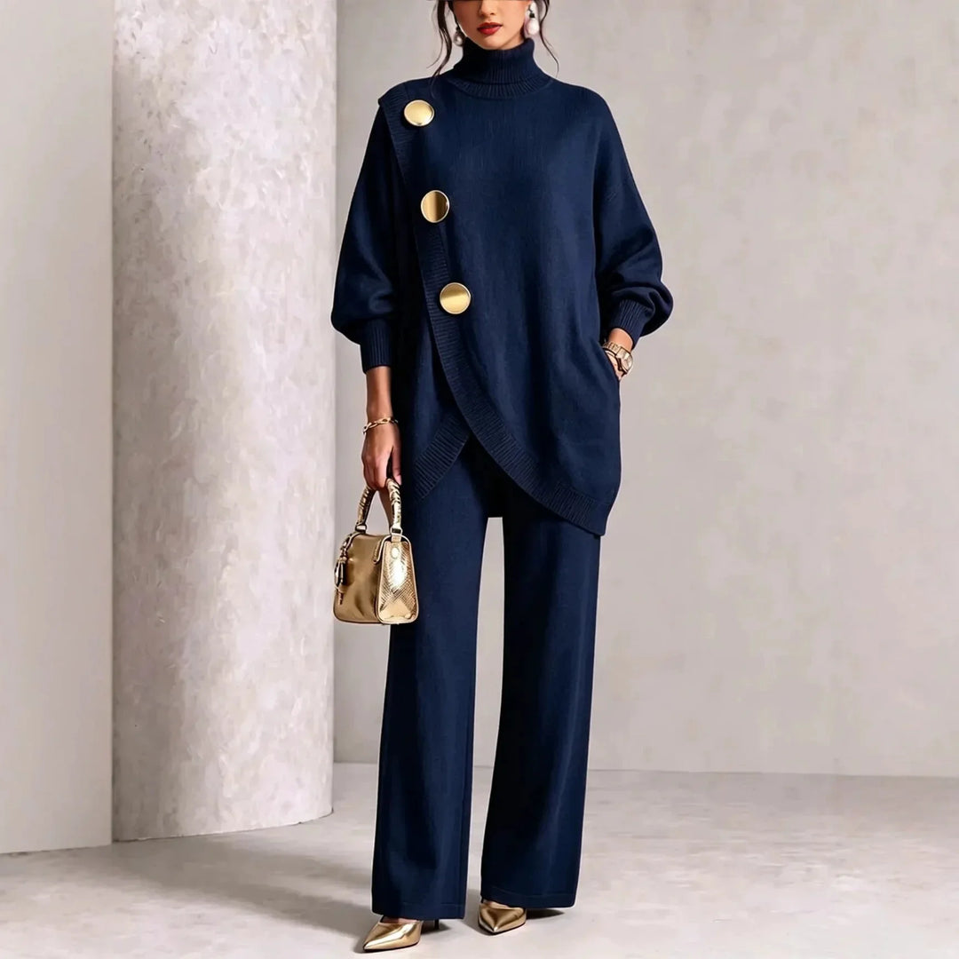 Madeline | Elegant Button-Detail Knit Set