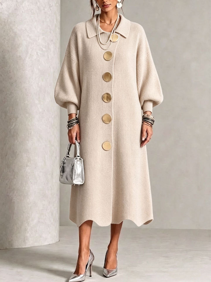 Charlotte | Elegant Button Knit Dress