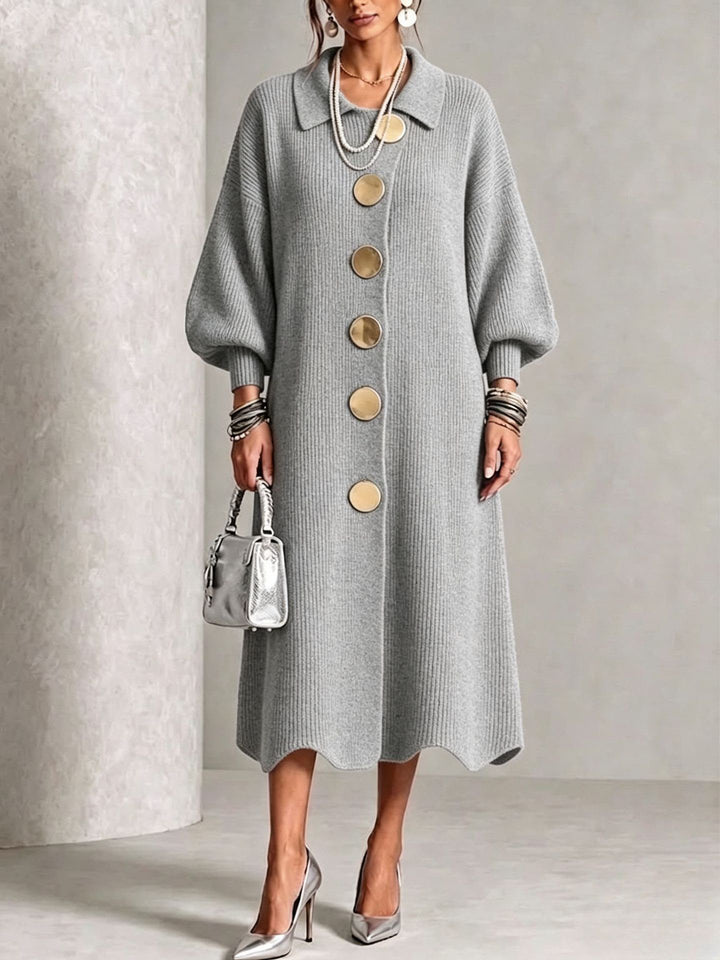 Charlotte | Elegant Button Knit Dress