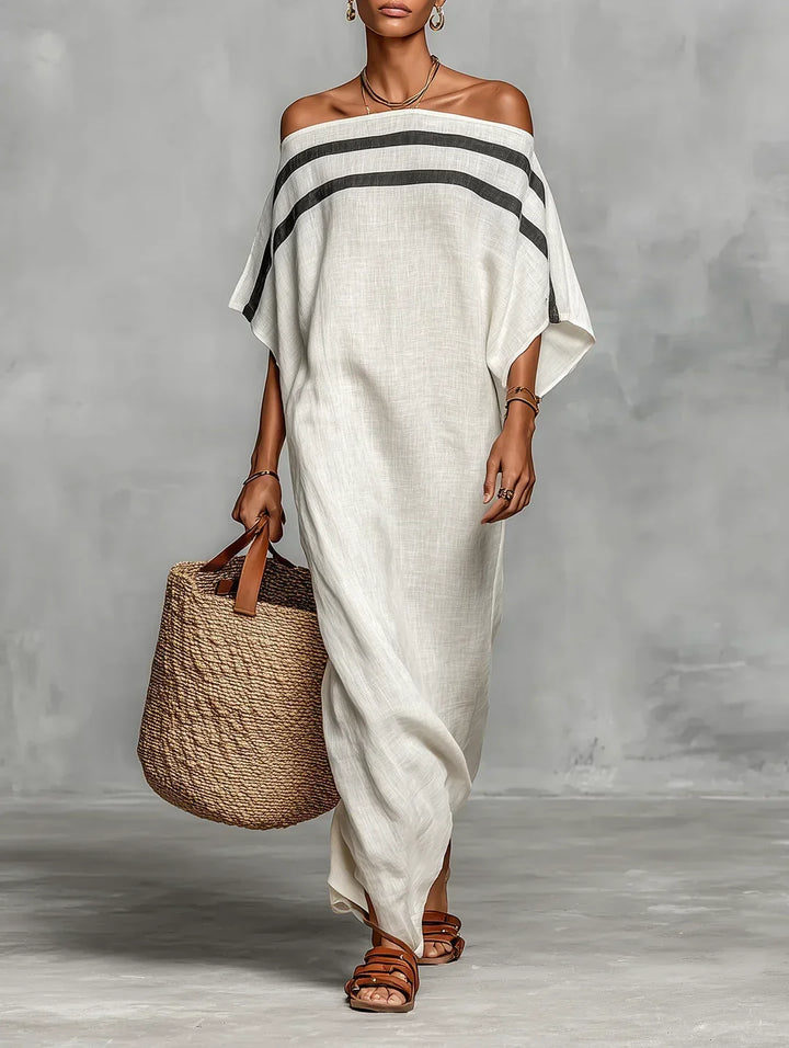 Freya Off-the-Shoulder Maxi Dress with Batwing Sleeves