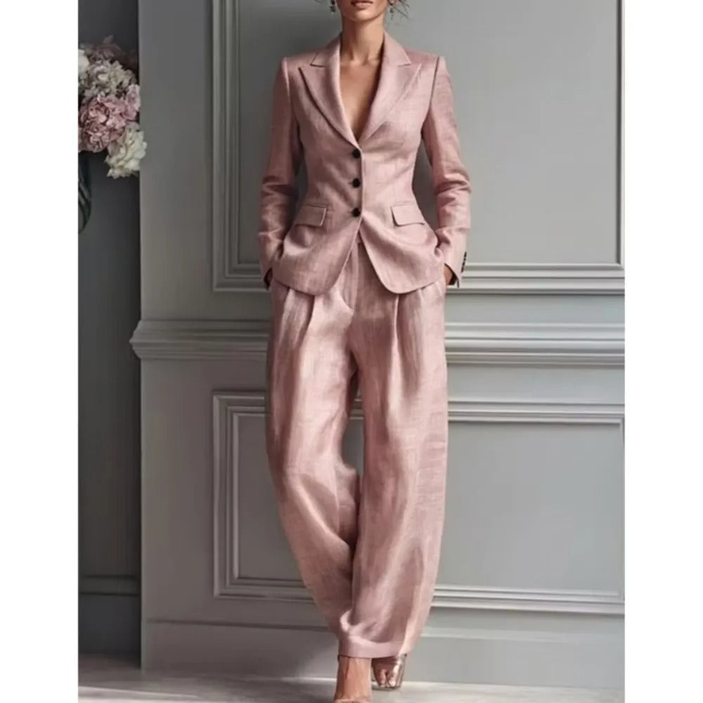 Zoe Tailored Blazer and Wide-Leg Trouser Set