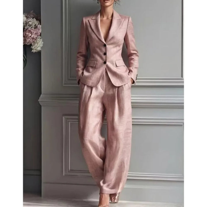 Zoe Tailored Blazer and Wide-Leg Trouser Set