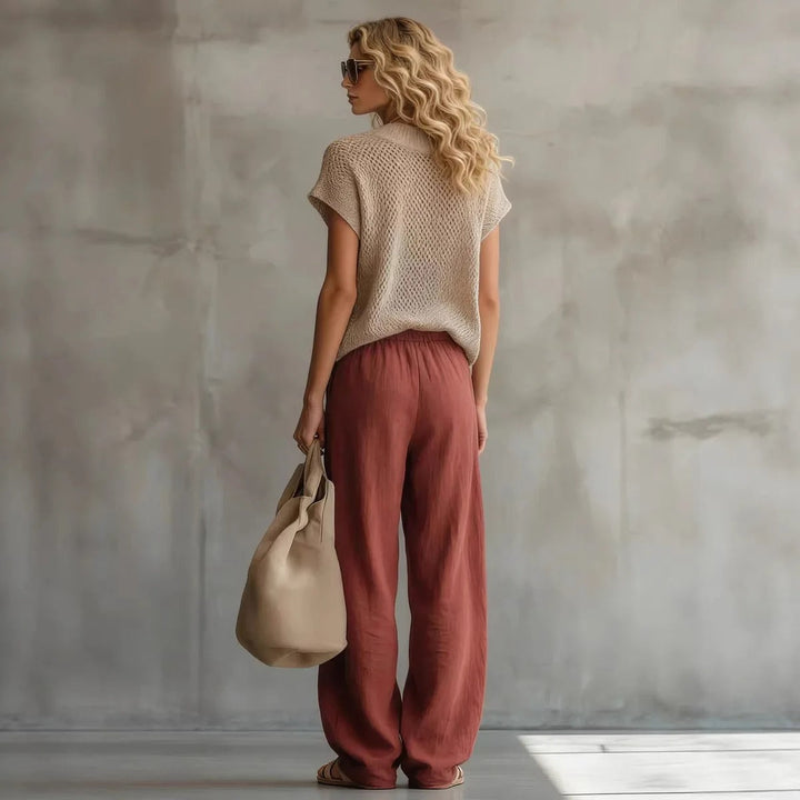 Eleanor Knitted Top and Flowing Trouser Set
