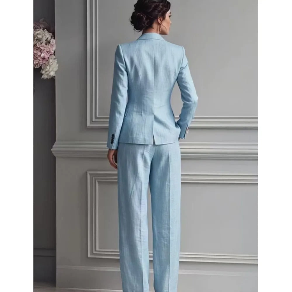 Zoe Tailored Blazer and Wide-Leg Trouser Set