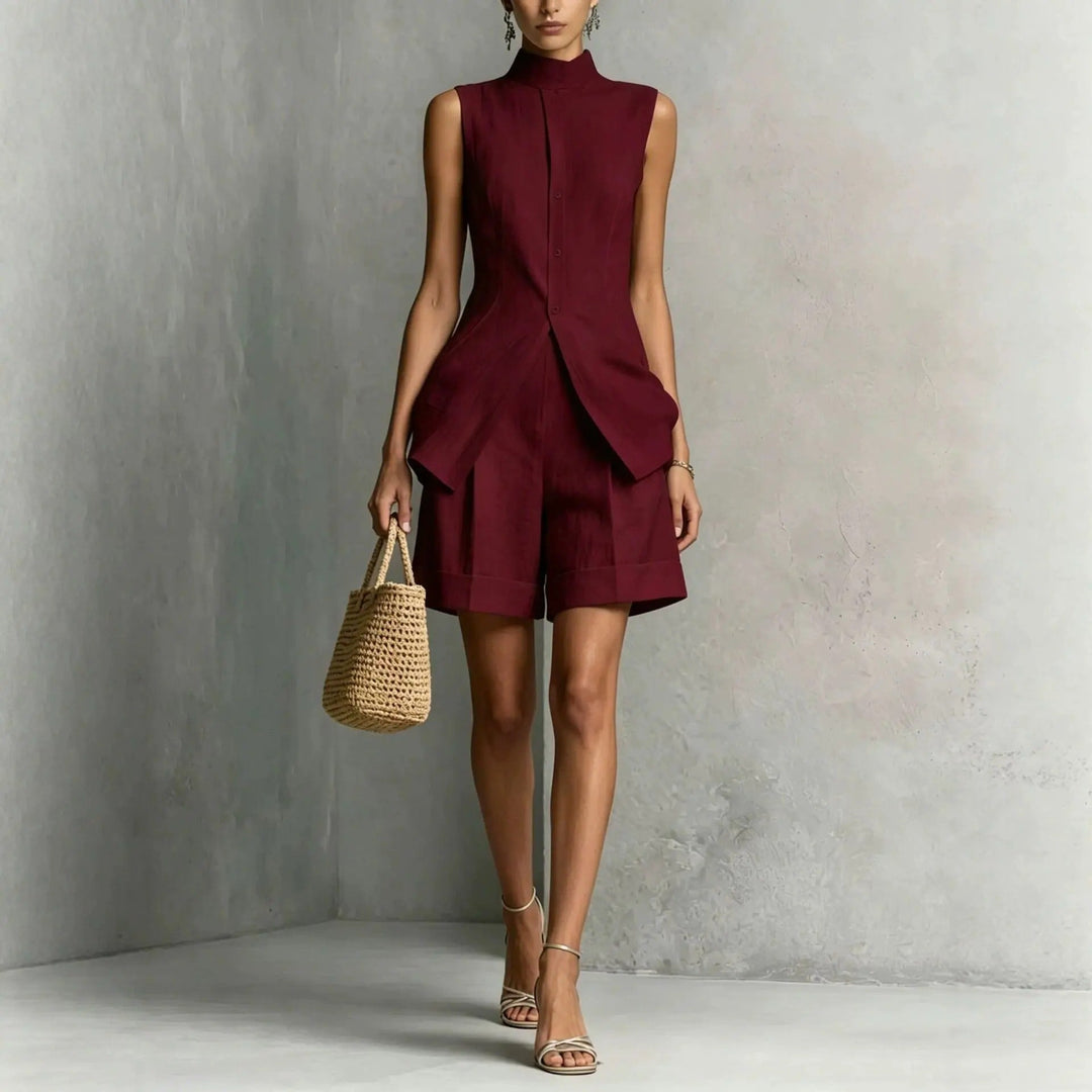 Alice Elegant Waistcoat and Shorts Set