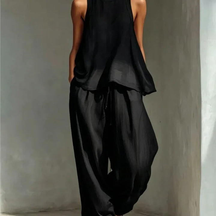Grace Sleeveless Top and Wide-Leg Trouser Set