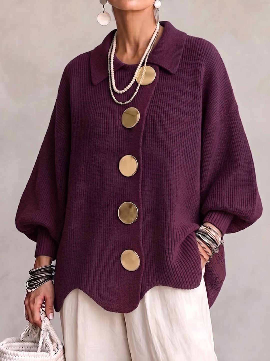 Claire | Elegant Textured Knit Sweater